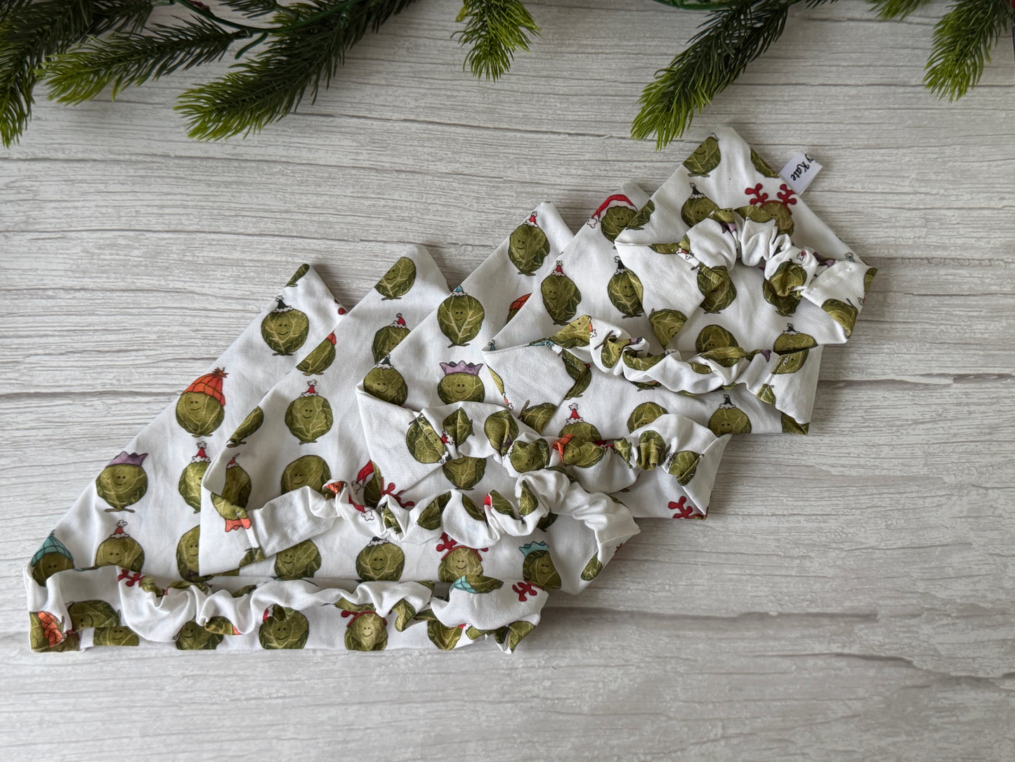 Cotton Pet Scrunchie Bandana - Sprout Christmas Party