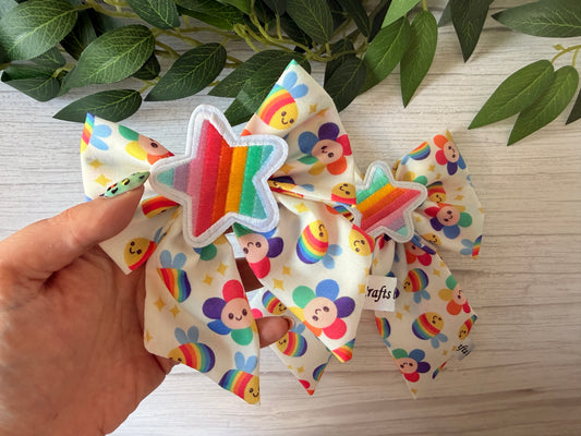 Pet Sailor Bows - Pride Star