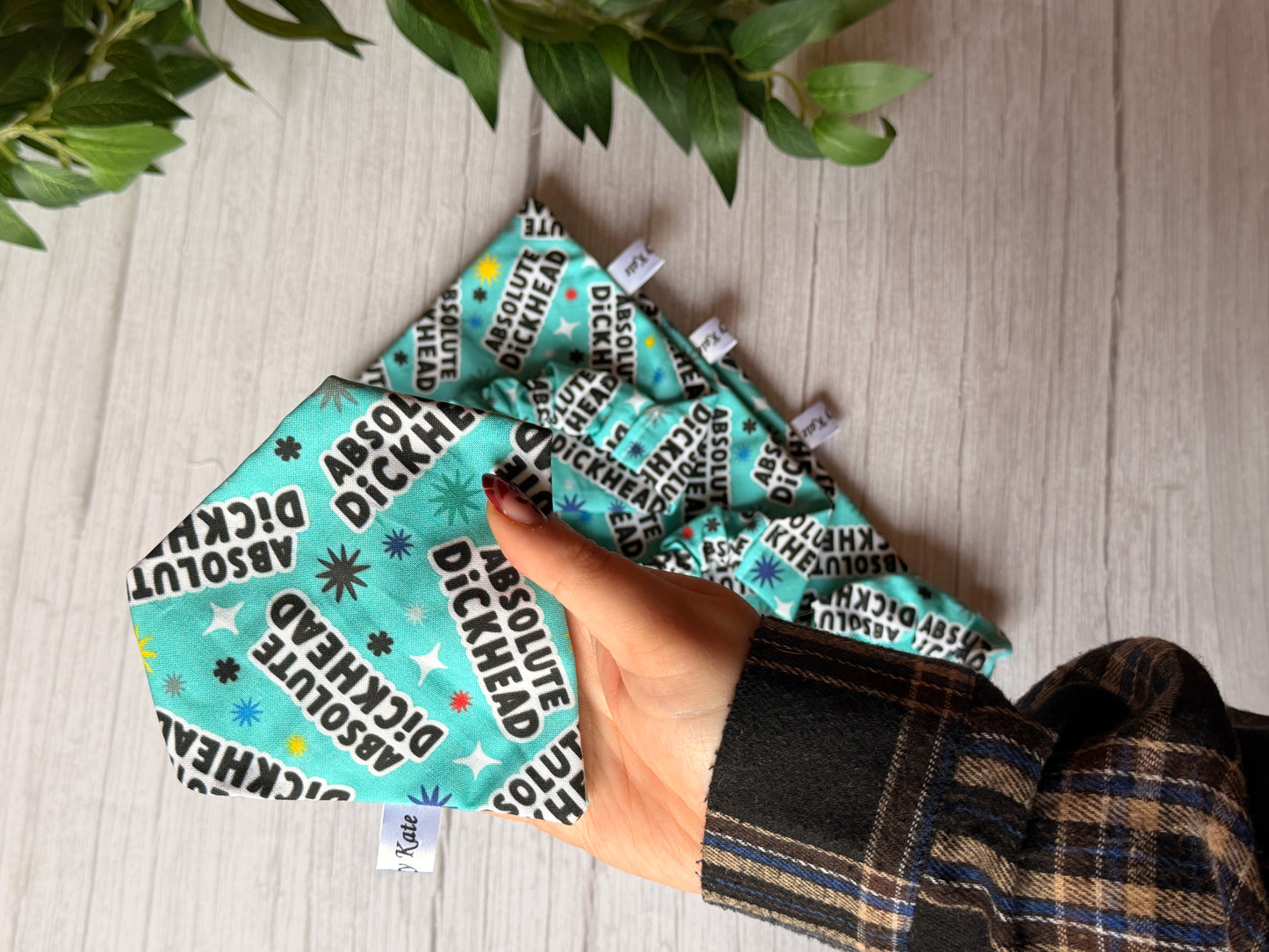 Cotton Pet Scrunchie Bandana - Absolute Dickhead