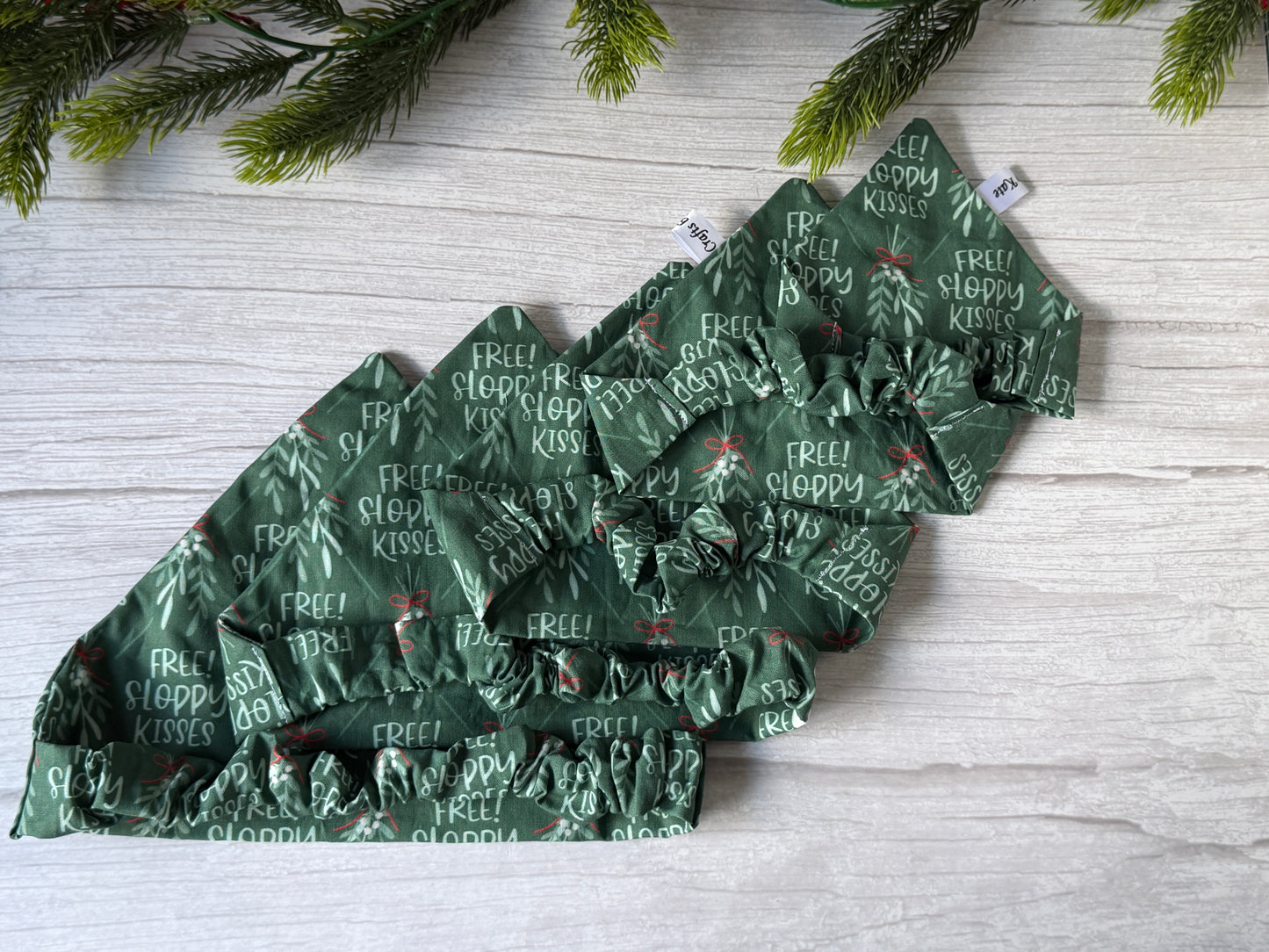 Cotton Pet Scrunchie Bandana - Free sloppy kisses