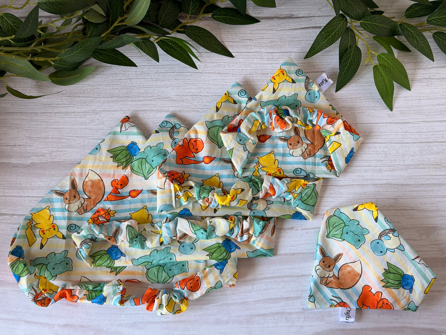 Cotton Pet Scrunchie Bandana - Pokémon