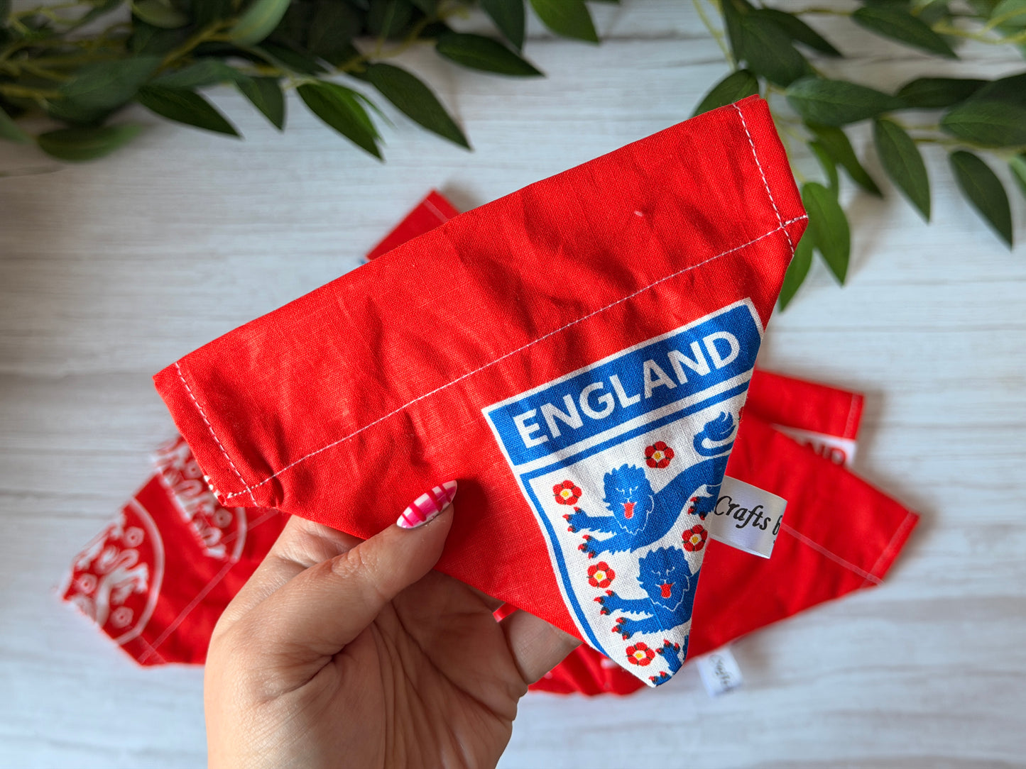 Cotton Pet Bandana with collar attachment - ENGLAND