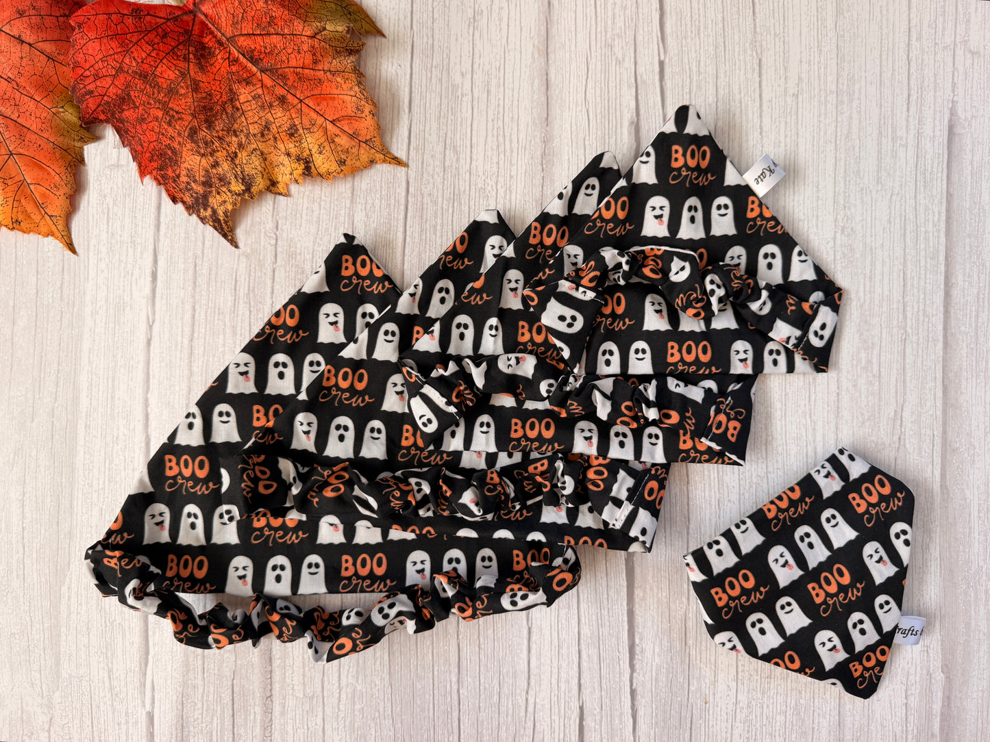 Cotton Pet Scrunchie Bandana - Boo Crew