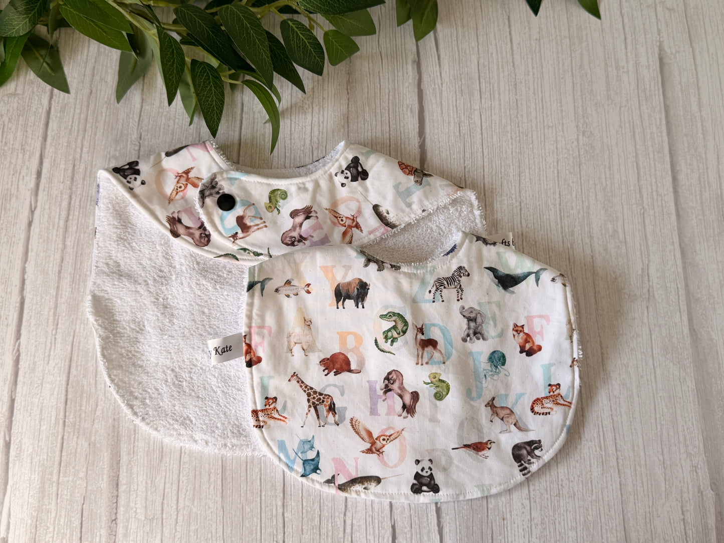 Cotton & Terry Towelling Baby Sets - Alphabet Animals