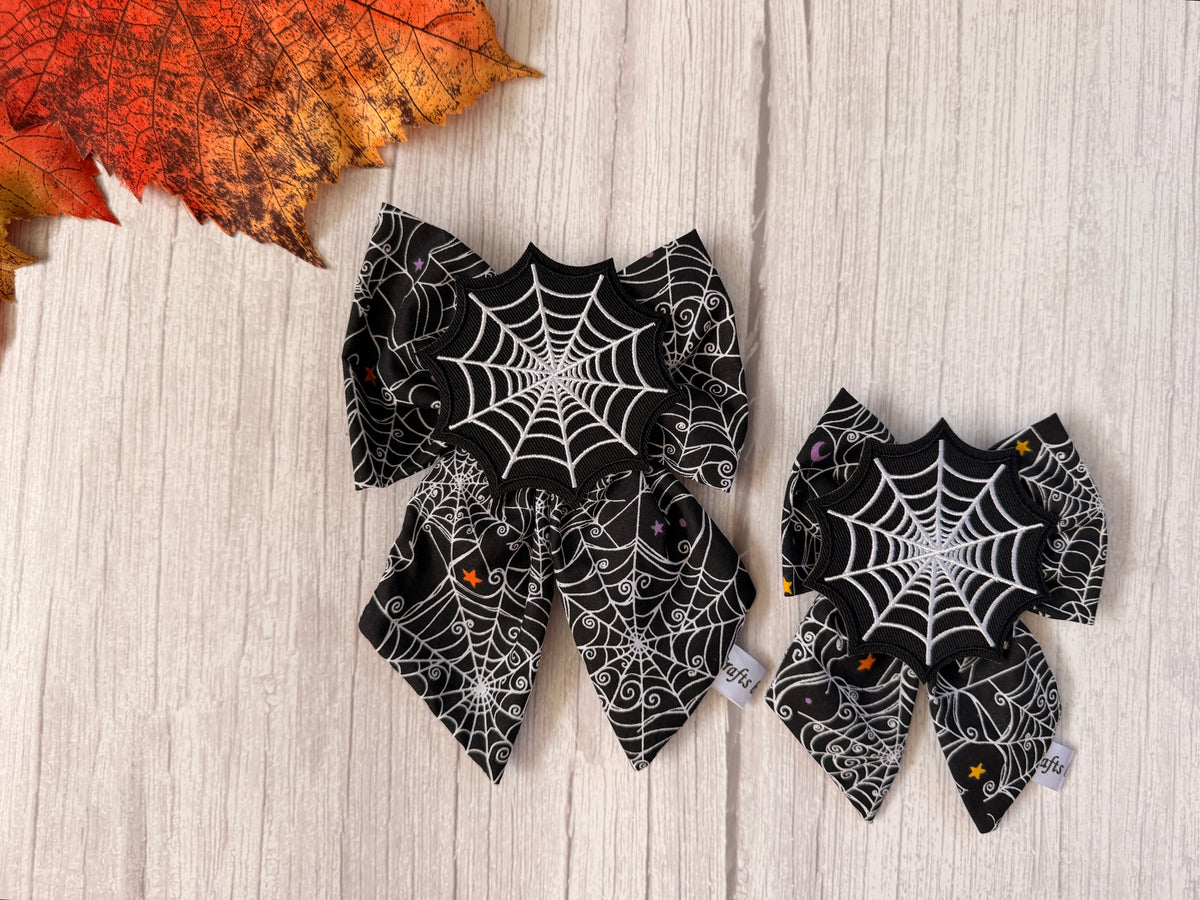 Pet Sailor Bows - Spiders Web