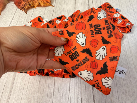 Cotton Pet Scrunchie Bandana - Boo in Boujie