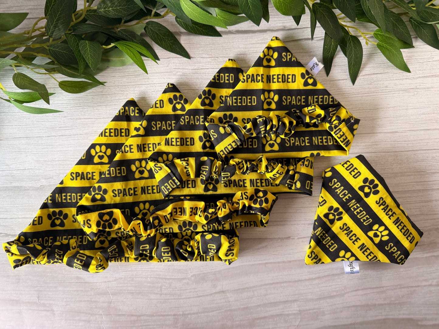 Cotton Pet Scrunchie Bandana - Space Needed