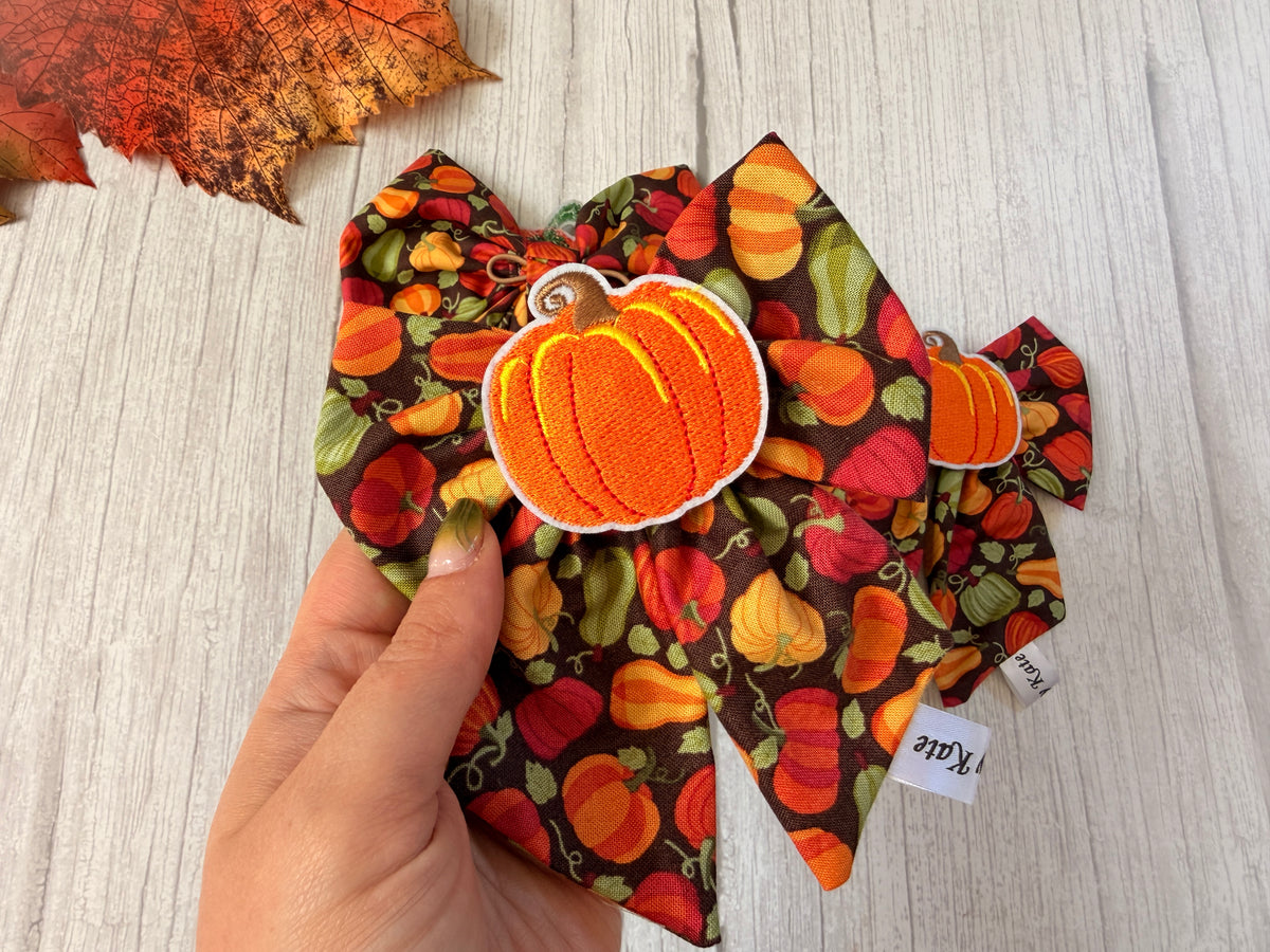 Pet Sailor Bows - Pumpkin lovers