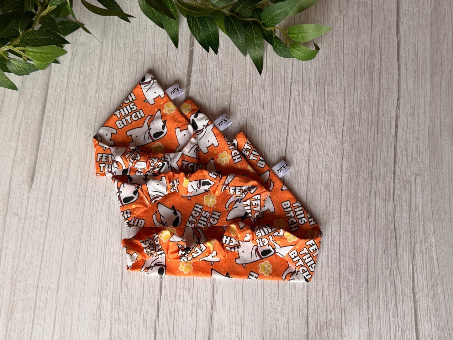 Cotton Pet Scrunchie Bandana - Fetch this