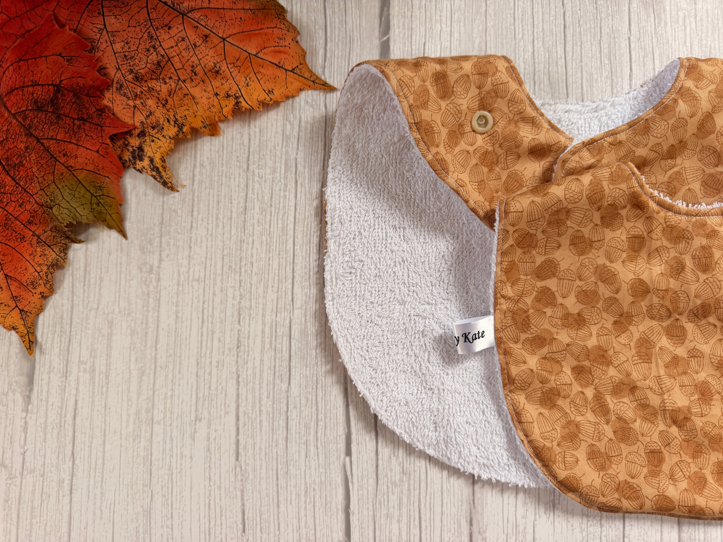 Cotton & Terry Towelling Baby Bibs - Pumpkin Season (Copy)