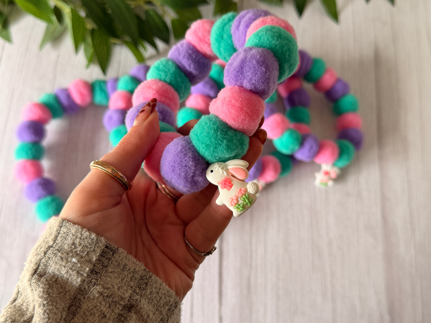 PomPom Pet Collar - Rabbit season