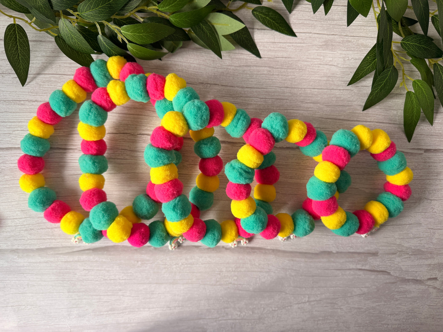 PomPom Pet Collar - Pastel Rainbow Pride ‘26