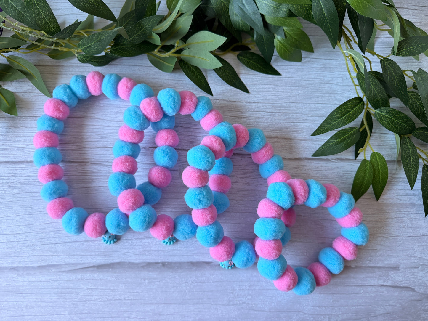 PomPom Pet Collar - Summer octopus ￼