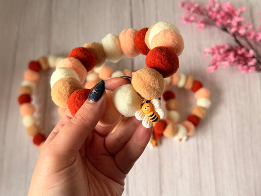 PomPom Pet Collar - Bee love