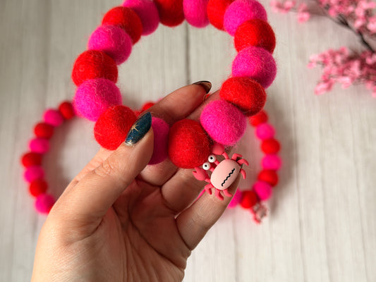PomPom Pet Collar - Crab Cutie