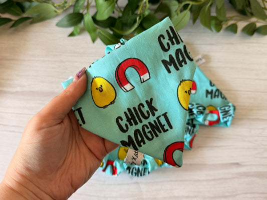 Cotton Pet Scrunchie Bandana - Chick Magnet