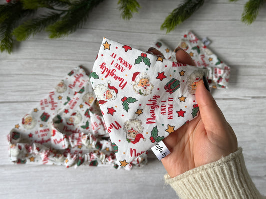 Cotton Pet Scrunchie Bandana - Naughty and I know it