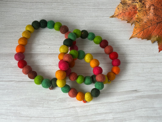 PomPom Pet Collar - Pumpkin charm