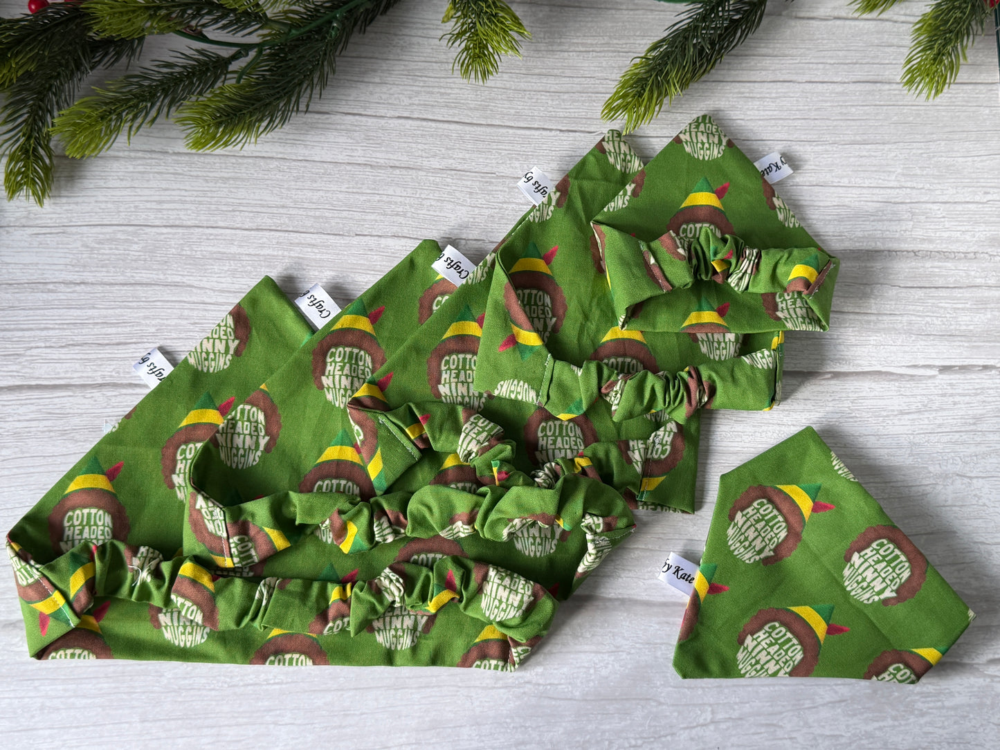 Cotton Pet Scrunchie Bandana - Cotton Headed Ninny Muggins