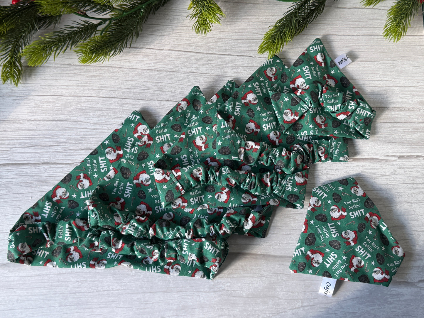 Cotton Pet Scrunchie Bandana - You ain’t getting s***