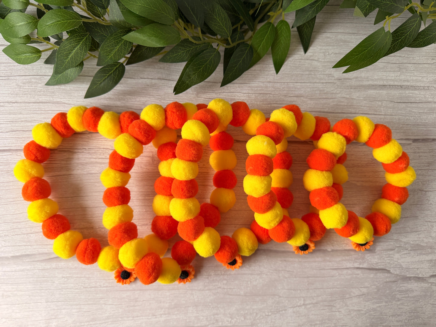 PomPom Pet Collar - Sunflower Vibes