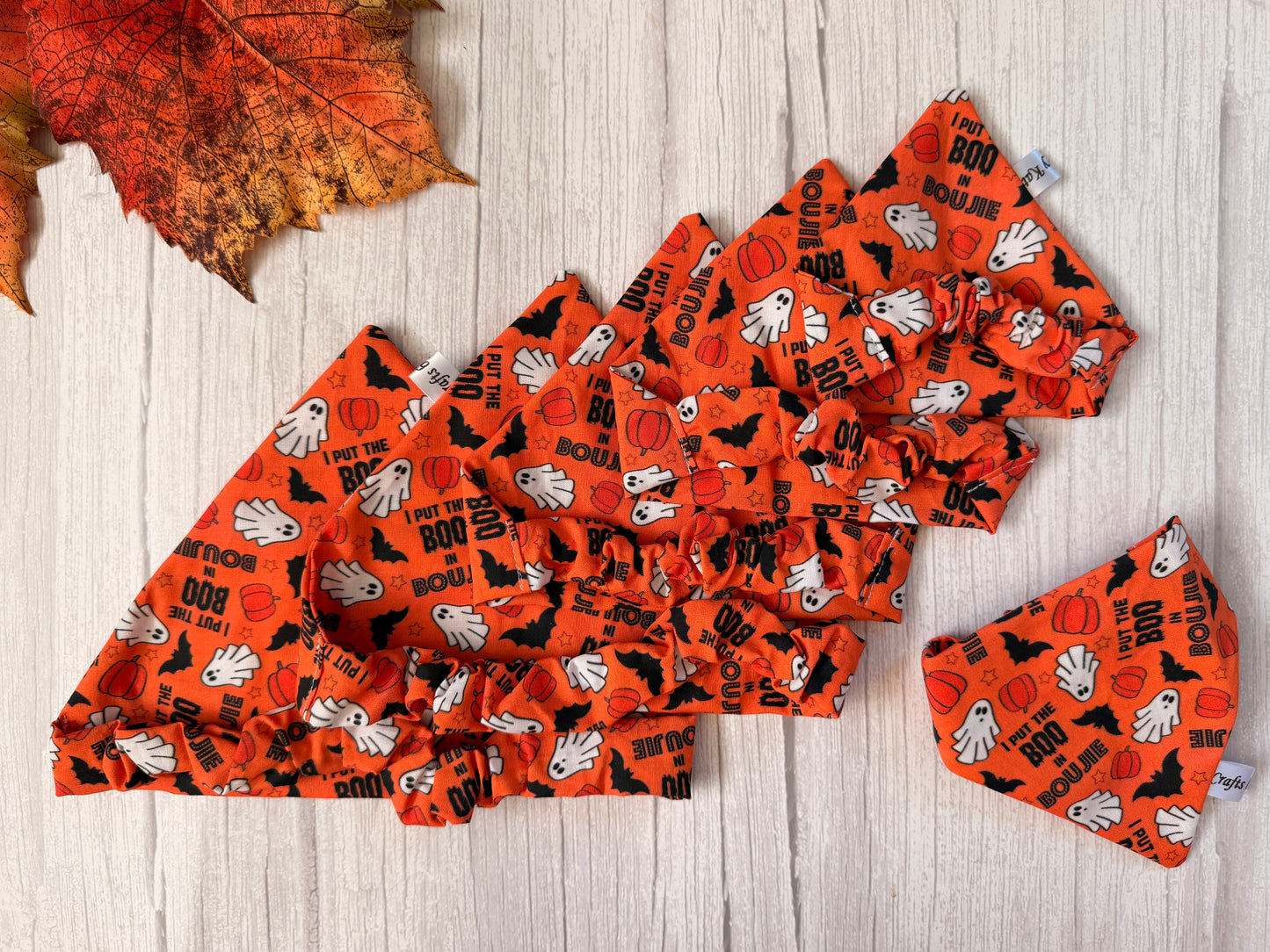 Cotton Pet Scrunchie Bandana - Boo in Boujie
