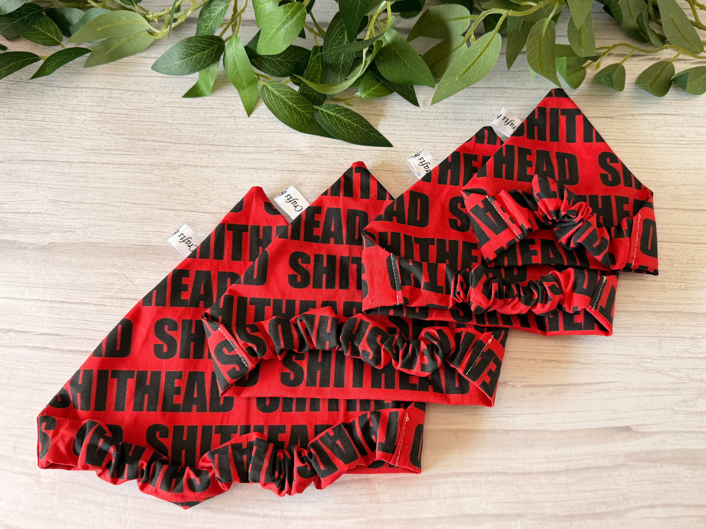 Cotton Pet Scrunchie Bandana - Shithead