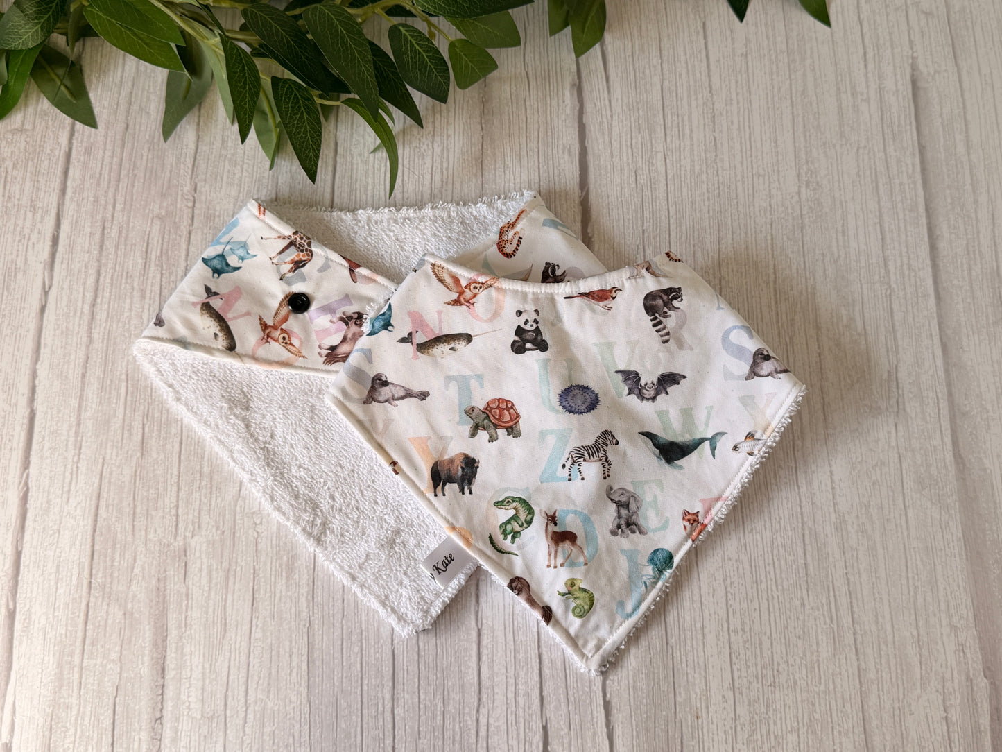 Cotton & Terry Towelling Baby Sets - Alphabet Animals