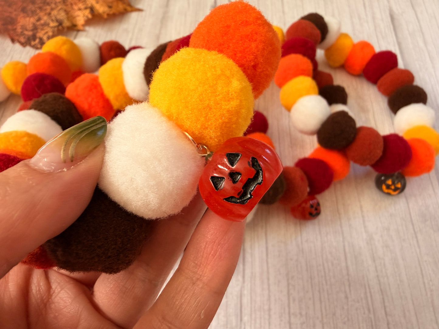 PomPom Pet Collar - Jack O’lantern