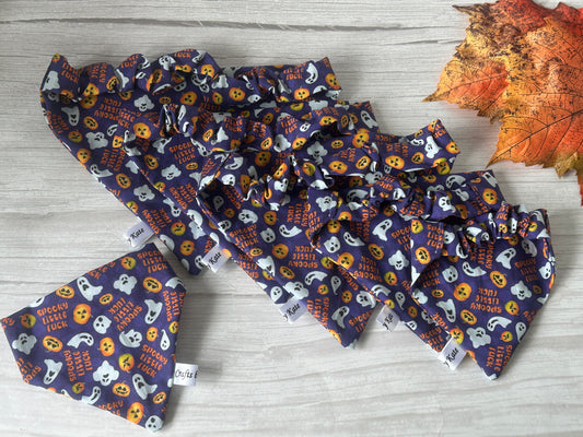 Cotton Pet Scrunchie Bandana - Spooky Little F***er