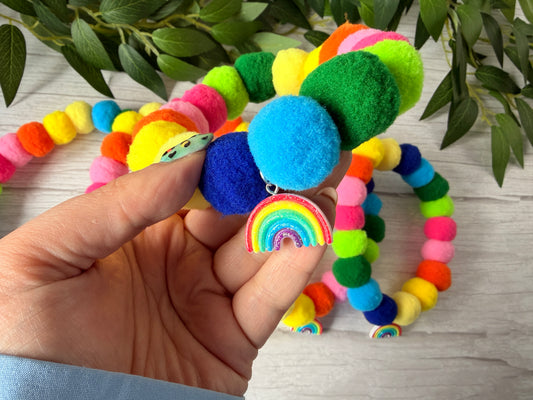 PomPom Pet Collar - Rainbow Pride ‘26