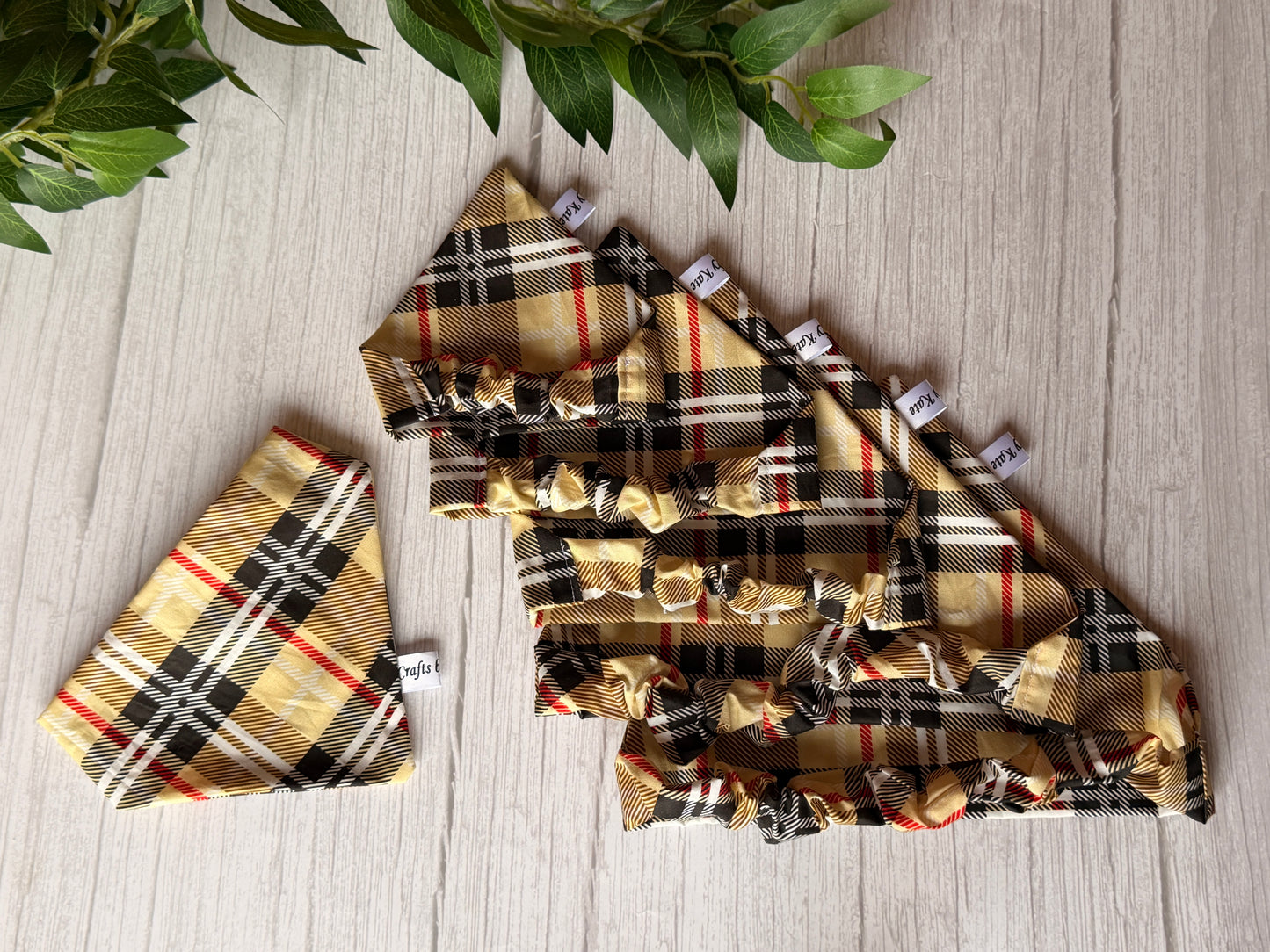 Cotton Pet Scrunchie Bandana - Burberry lovers