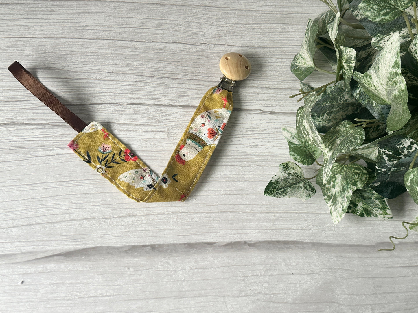 Cotton & Terry Towelling Baby Sets - Mustard Hens