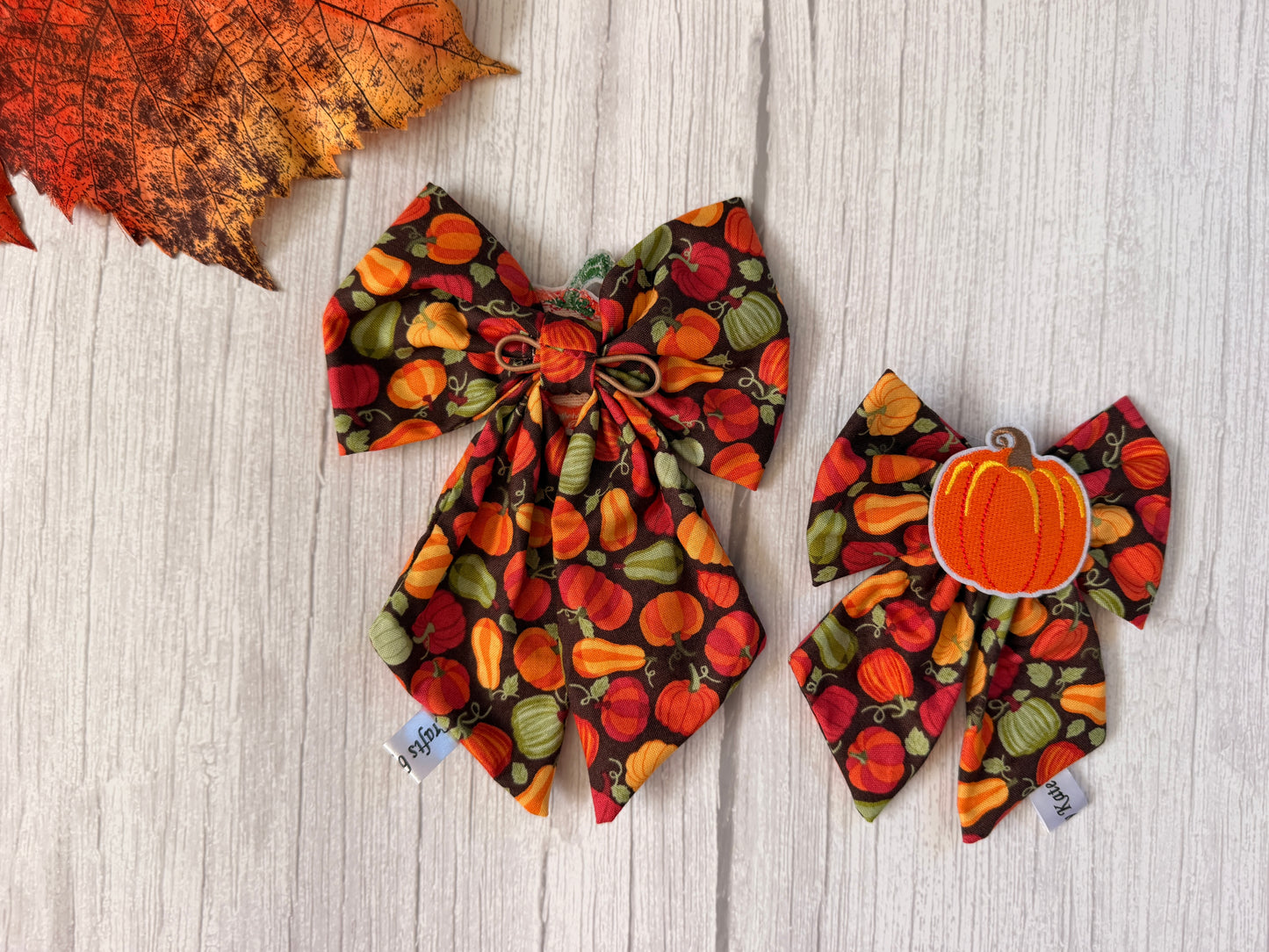 Pet Sailor Bows - Pumpkin lovers