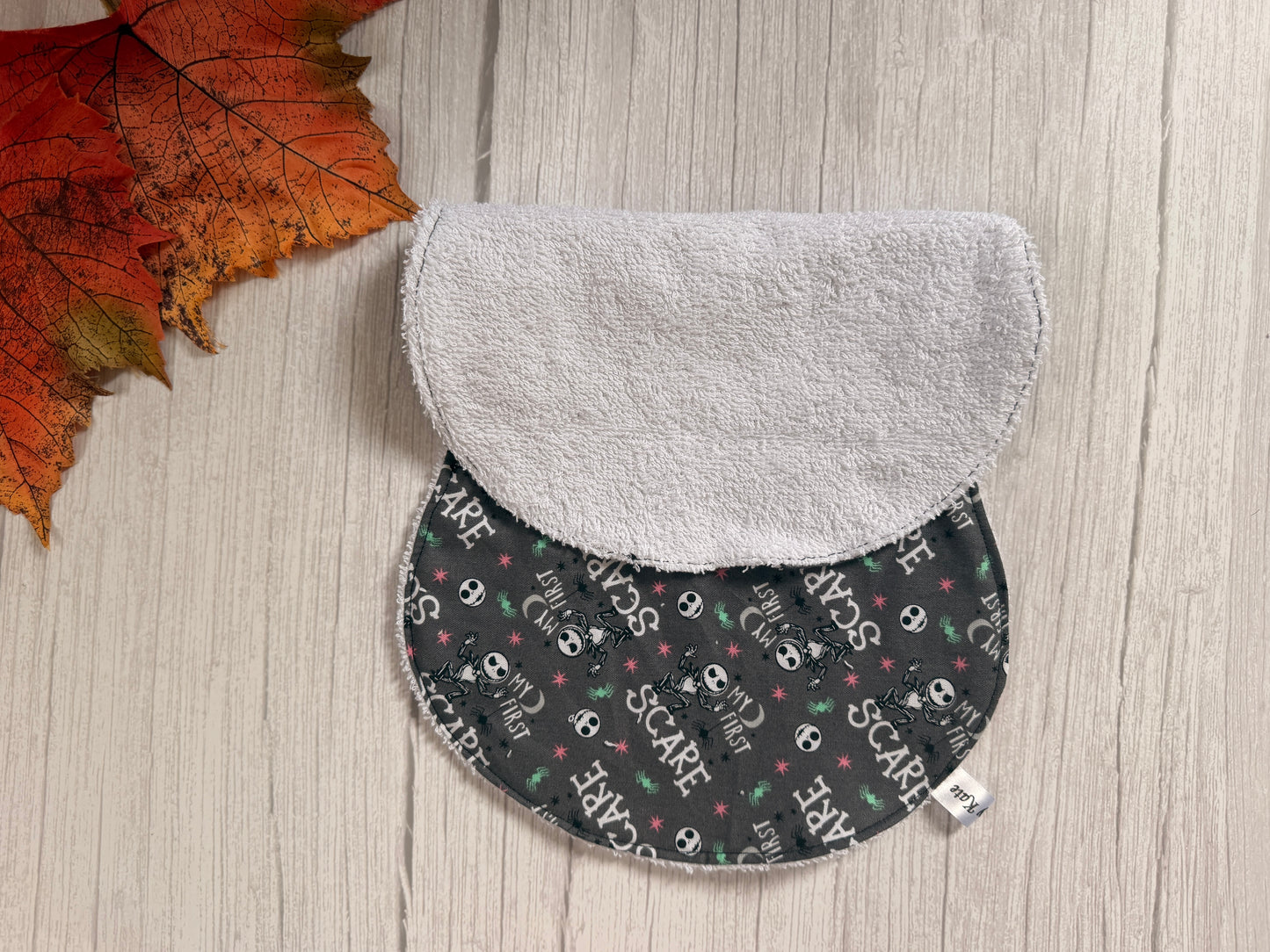 Cotton & Terry Towelling Baby Burping Cloth - My First Scare