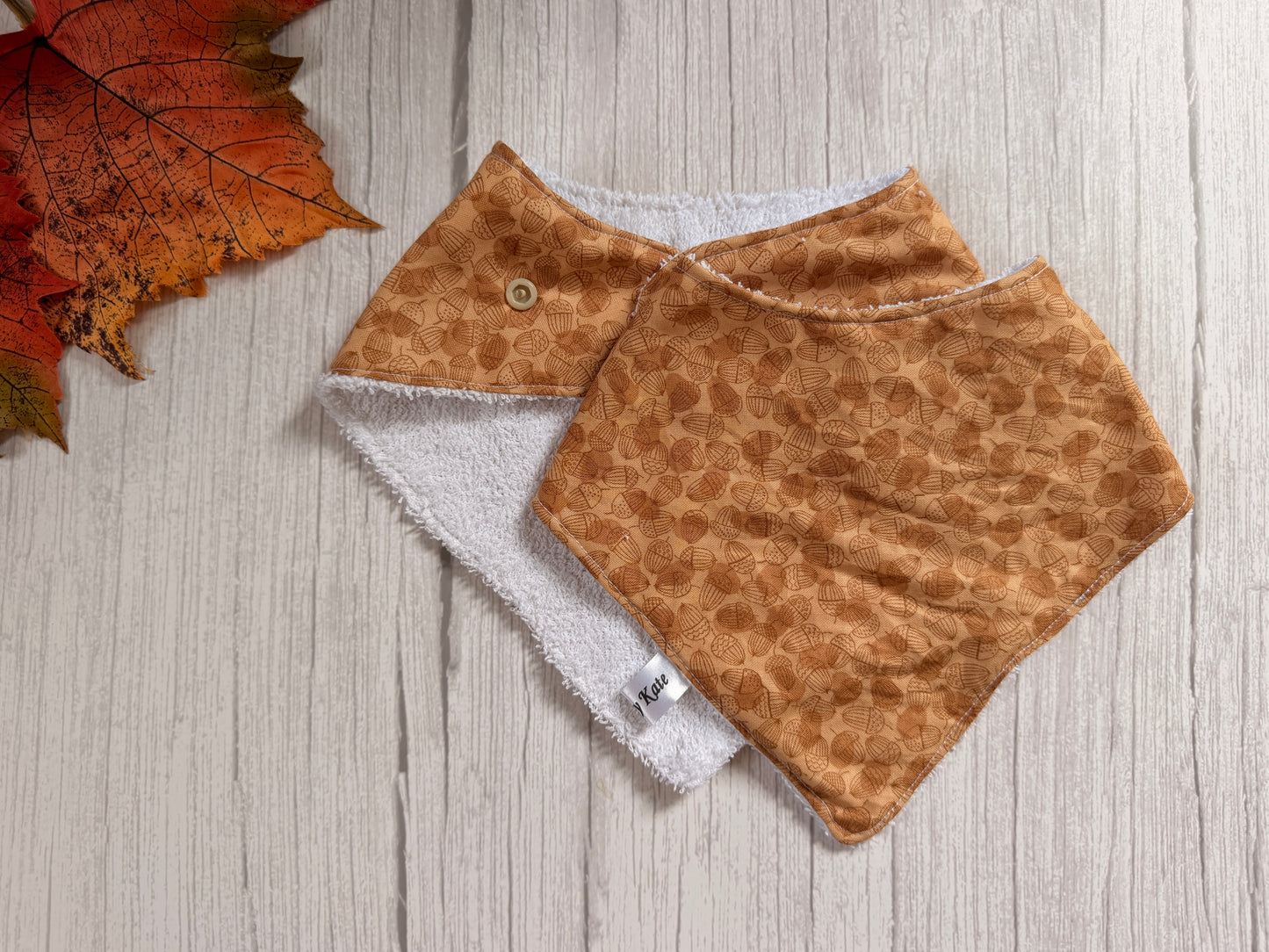 Cotton & Terry Towelling Baby Bibs - Pumpkin Season (Copy)