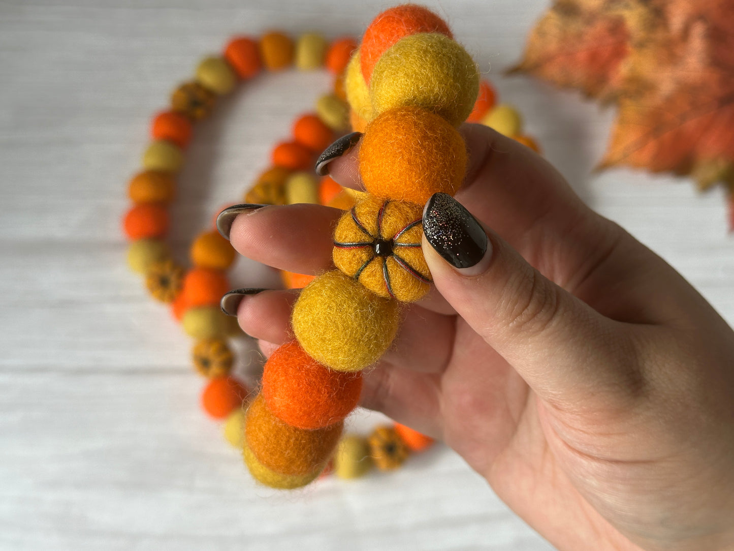 PomPom Pet Collar - Pumpkins