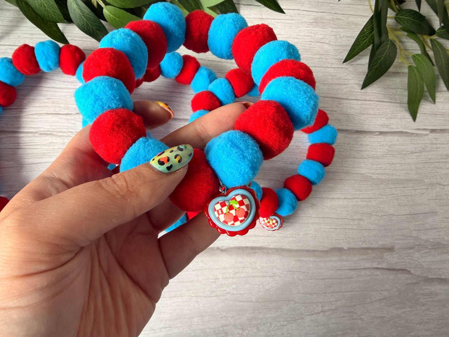 PomPom Pet Collar - Cherry Sweet