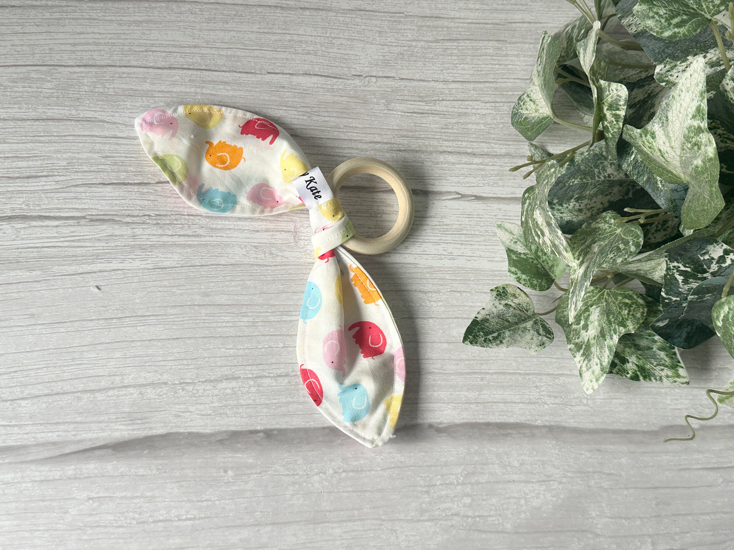 Cotton & Terry Towelling Baby Sets - Rainbow Elephant