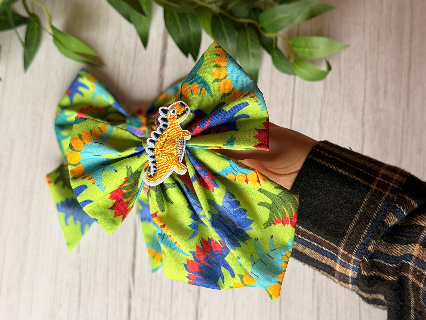 Pet Sailor Bows - Dino Time