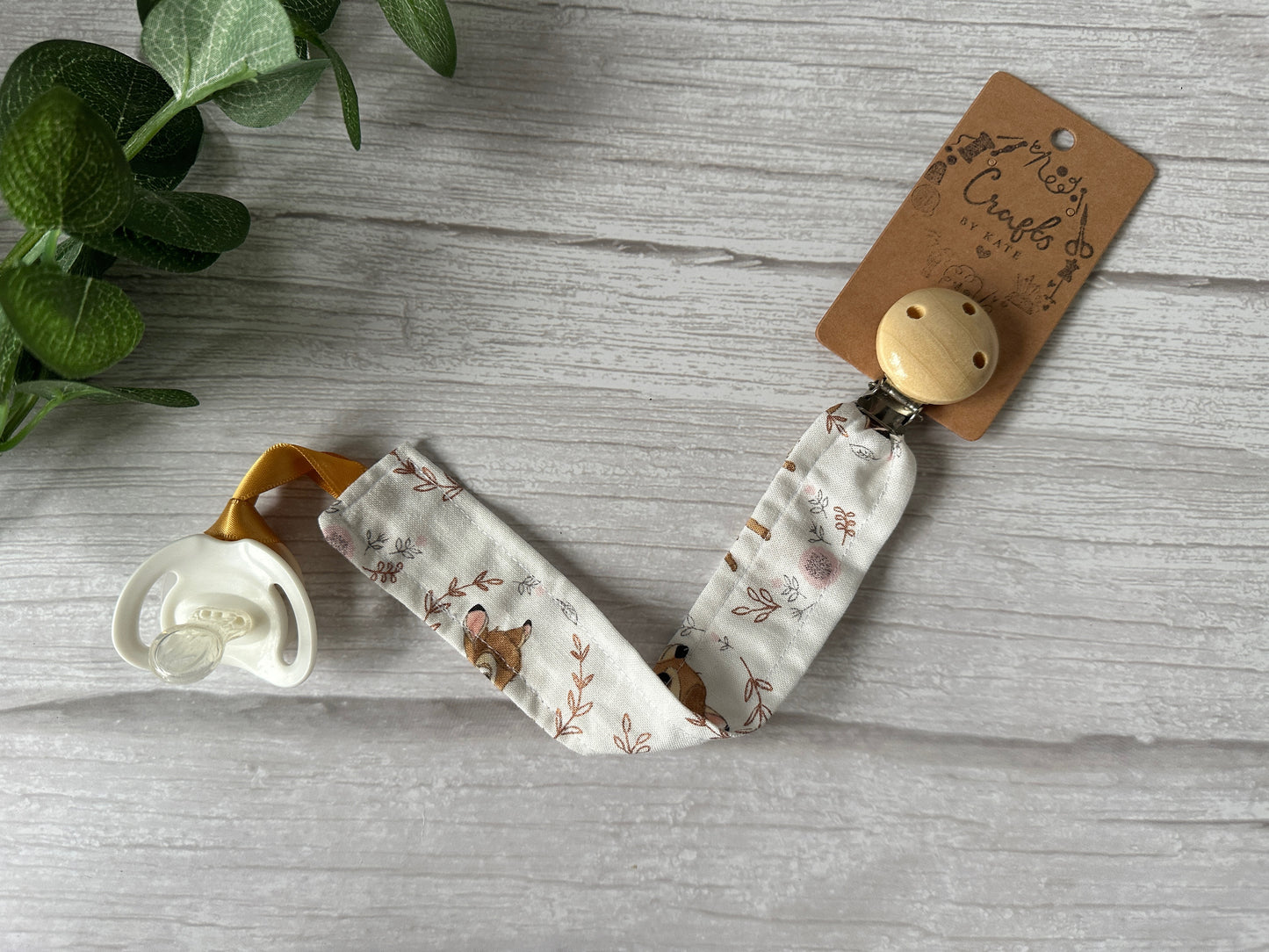 Cotton & Bamboo Baby Dummy Clip - Bambi