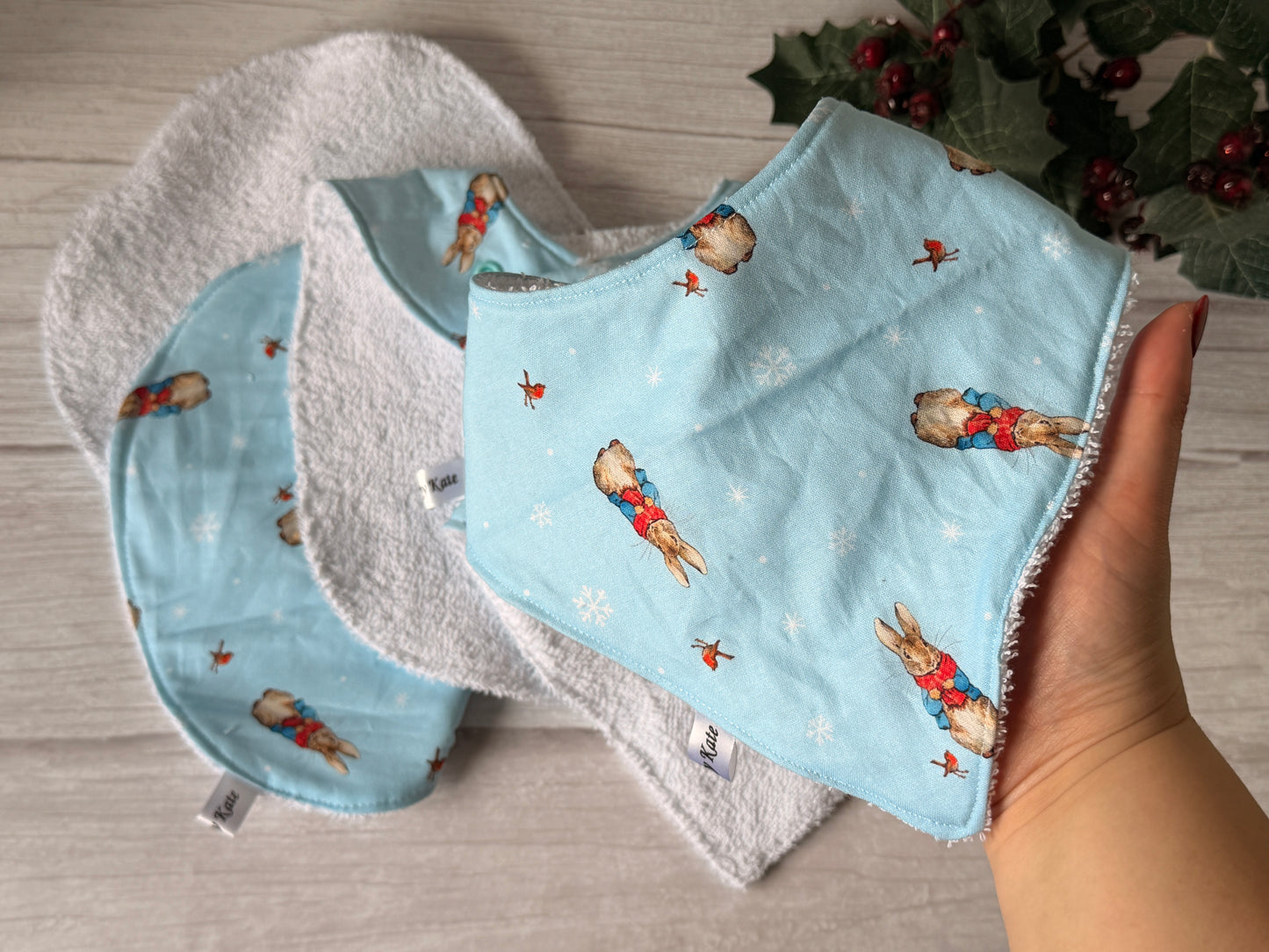 Cotton & Terry Towelling Baby Sets - Festive Peter
