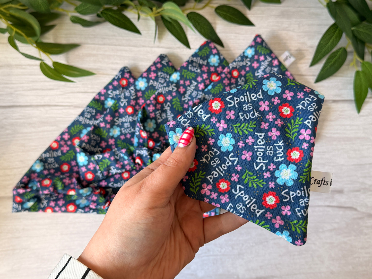 Cotton Pet Scrunchie Bandana - Spoiled as Fuck