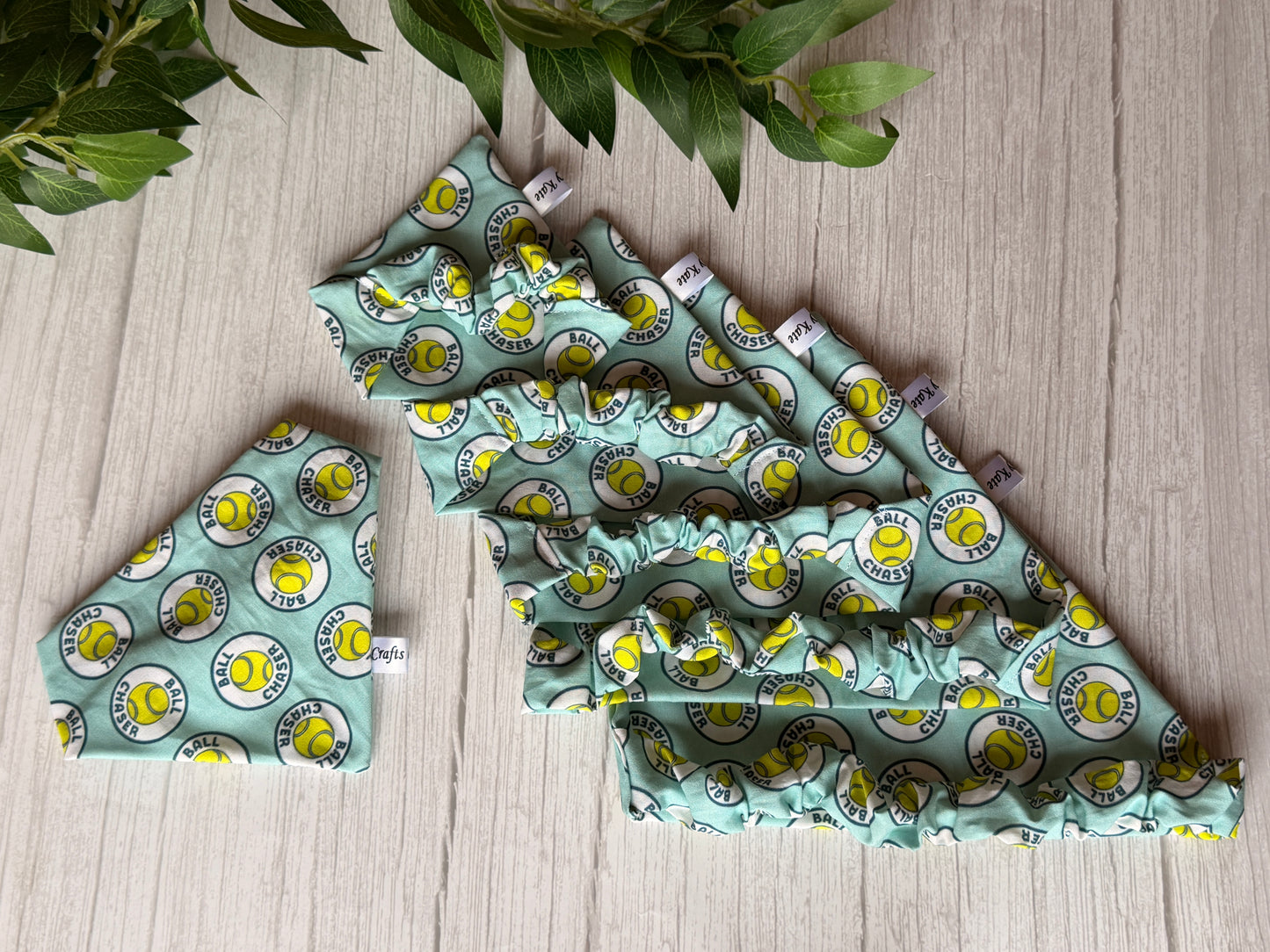 Cotton Pet Scrunchie Bandana - Ball Chaser