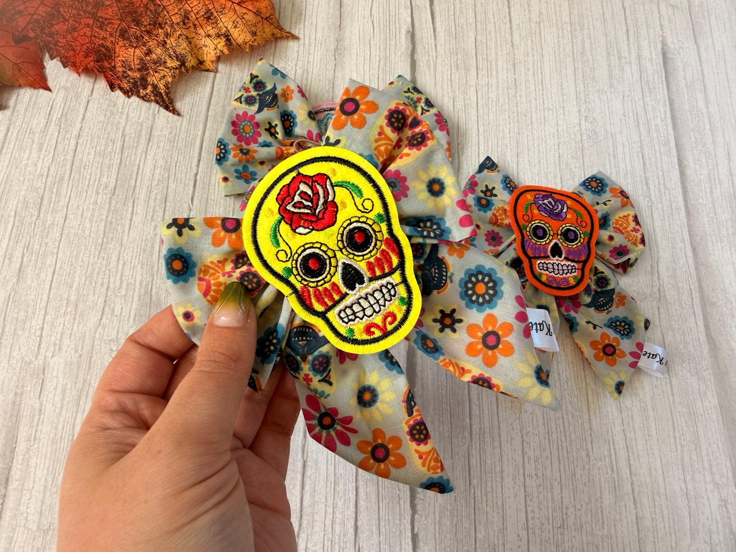 Pet Sailor Bows - Day of the dead