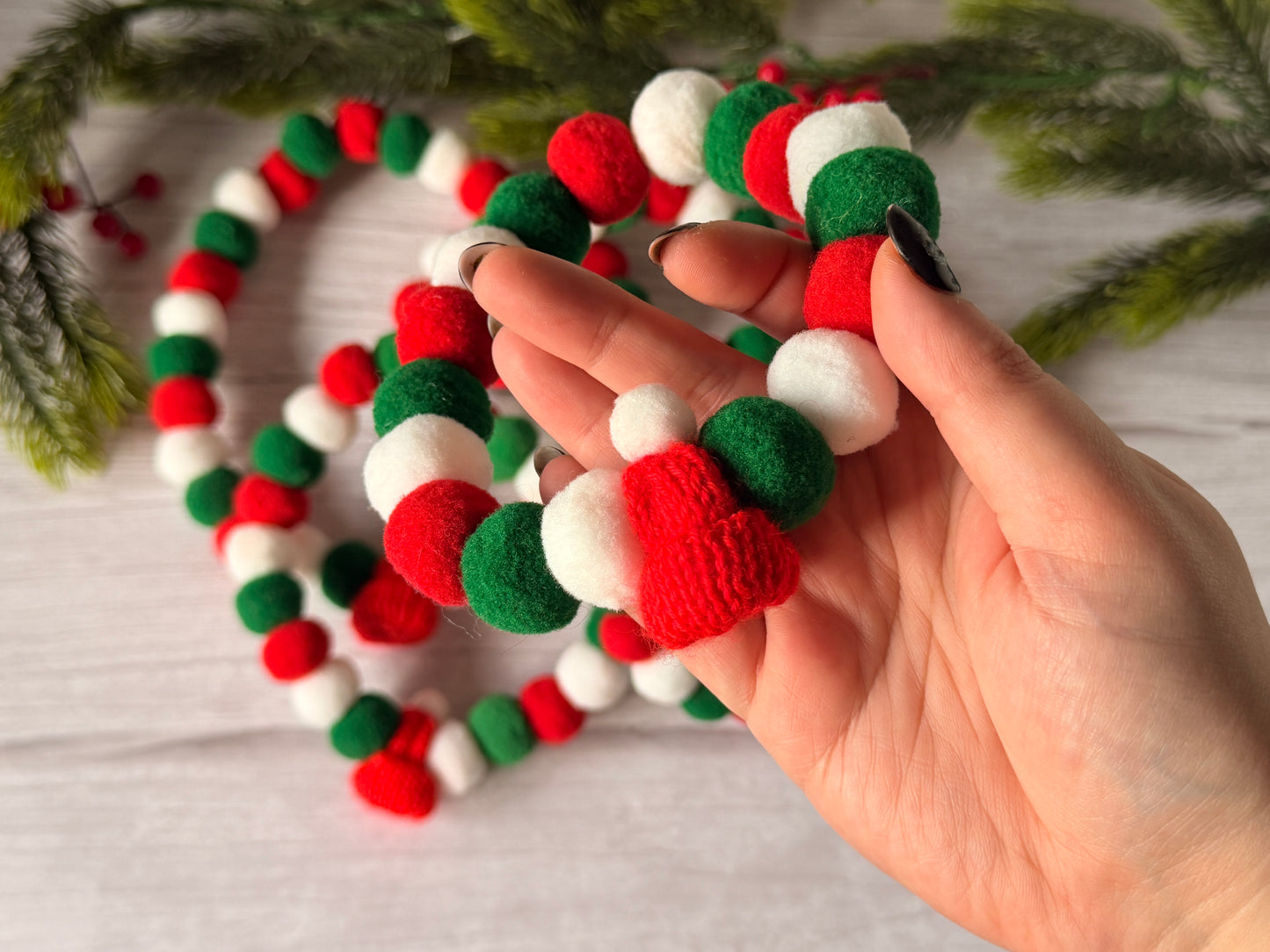 PomPom Pet Collar - Red Winter Hat