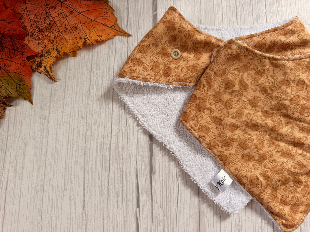 Cotton & Terry Towelling Baby Bibs - Pumpkin Season (Copy)