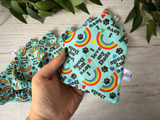 Cotton Pet Scrunchie Bandana - I love my dads