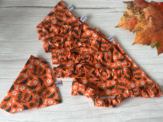 Cotton Pet Scrunchie Bandana - Batshit Crazy