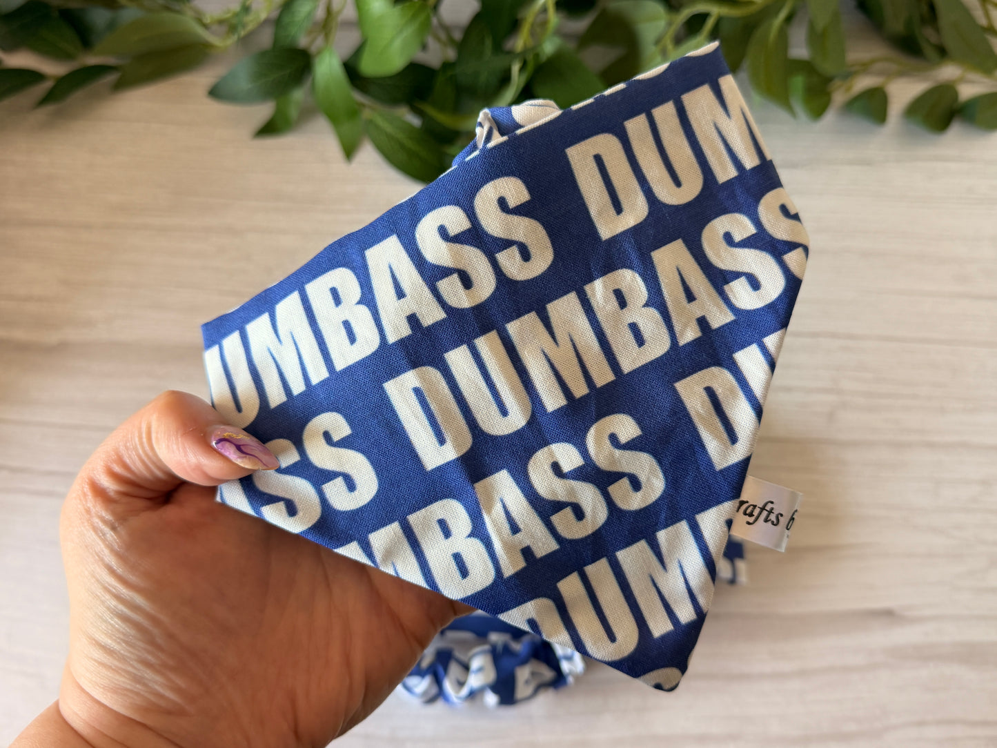 Cotton Pet Scrunchie Bandana - Dumbass